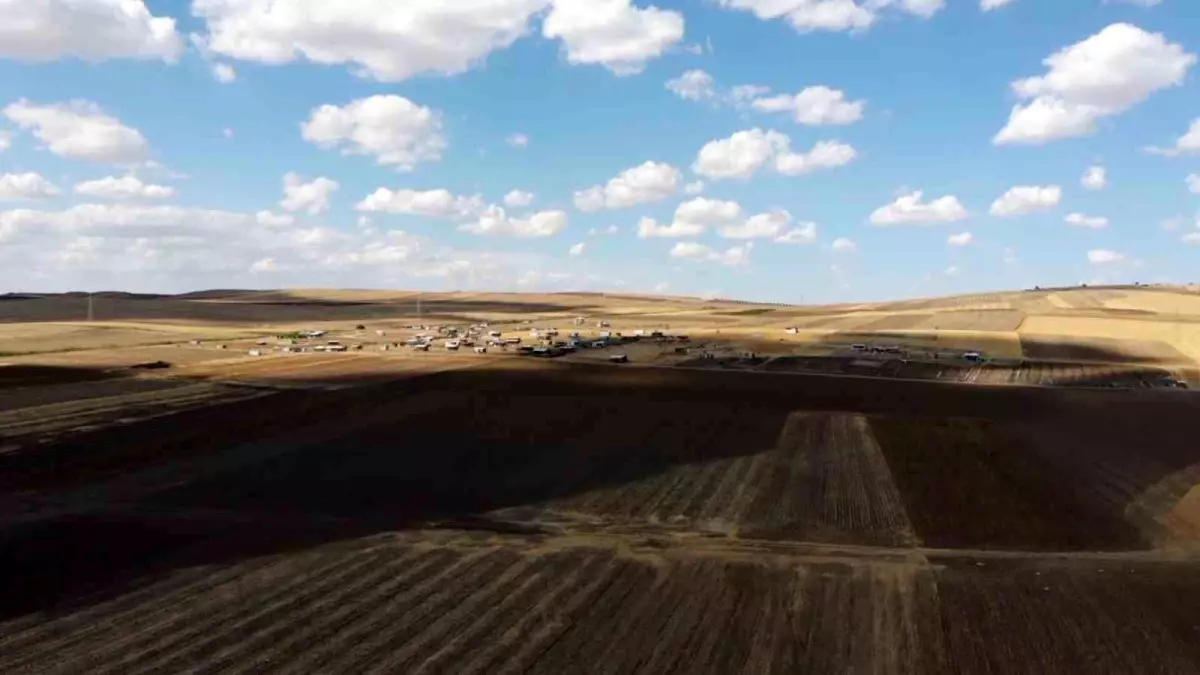 tekirdagda buyuk ova koruma alaninda ciftciler konteyner evler ve tel orguye tepkili NTSRsROy