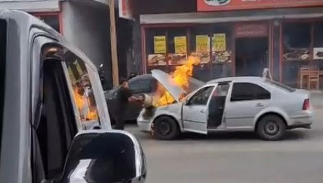 hareket halindeki aracta yangin EqjfixqJ